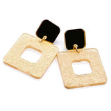 2" Shimmer Cubie Dangles -Everyday Acrylic Earrings