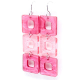 2.5" Triple Cubies -Spring Acrylic Earrings