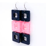 2.5" Triple Cubies -Spring Acrylic Earrings