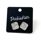 14mm Saffiano Square Studs- Summer Acrylic Earrings