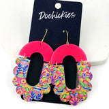 2.25" Fiesta Floral Maria Dangles - Cinco de Mayo Acrylic Earrings