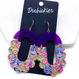 2.25" Fiesta Floral Maria Dangles - Cinco de Mayo Acrylic Earrings