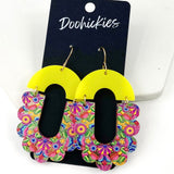 2.25" Fiesta Floral Maria Dangles - Cinco de Mayo Acrylic Earrings