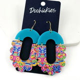 2.25" Fiesta Floral Maria Dangles - Cinco de Mayo Acrylic Earrings