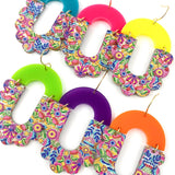 2.25" Fiesta Floral Maria Dangles - Cinco de Mayo Acrylic Earrings