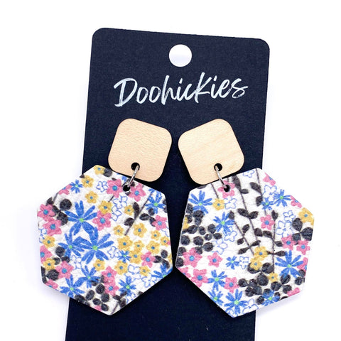 2" The Julianna Collection- Spring Leather Earrings