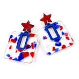 1.5" Liberty Bellas - Patriotic Acrylic Earrings