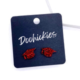 11mm Glittery School Color Graduation Studs - Graduation Earrings
