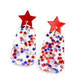 1.75" Patriotic Eden Dangles - American Earrings