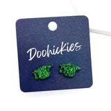 11mm Glittery School Color Graduation Studs - Graduation Earrings