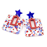 1.5" Liberty Bellas - Patriotic Acrylic Earrings