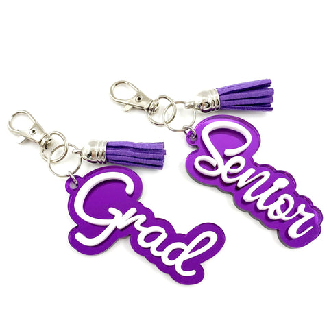 Purple Graduation Keychains