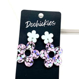 1.5" Confetti Daisy Dangles - Summer Acrylic Earrings