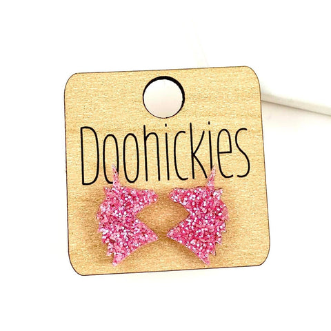 16mm Glittery Unicorn Studs - Acrylic Earrings