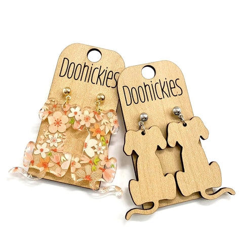 1.75" Puppy Dog Earrings - Acrylic Earrings