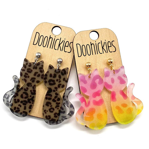 1.8" Kitty Cat Earrings - Acrylic Earrings