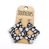 2" Pop the Bubbly Lacy Collection - New Years Leather Earrings