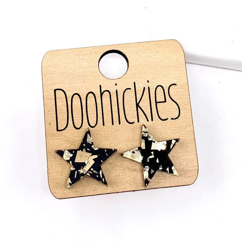 Shine Bright Star New Years Stud Earrings