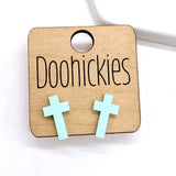 16mm Pastel Cross Studs - Easter Earrings