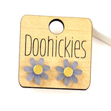 14mm Frosted Daisy Studs - Spring Earrings