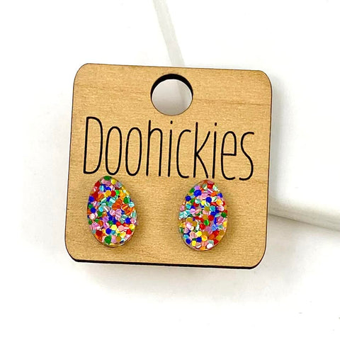 13mm Easter Egg Studs - Easter Earrings