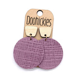 The Spring Spun Linen Piggyback Collection - Leather Earrings
