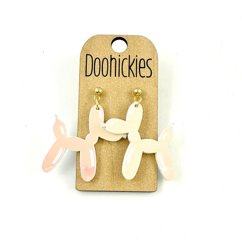 Balloon Dog Acrylic Dangle Birthday Earrings (2 Options)