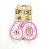 Traditional Multi-Color Birthday Candle Acrylic Dangle Earrings
