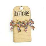 Acrylic Birthday Bow Dangle Earrings (2 Options)