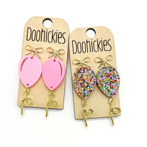 Birthday Balloon Acrylic Dangle Earrings