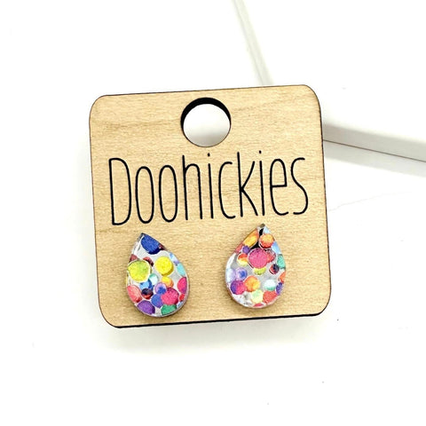 The Summer Fling DAINTY Teardrop Stud Earrings