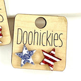 Stars and Stripes Acryic Studs Collection - Patriotic Earrings