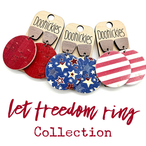 The Let Freedom Ring Piggyback Collection - Patriotic Dangle Earrings