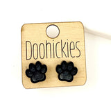 13mm School Spirit Mirror Paw Studs - Custom Spirit Earrings - 10 Color Options