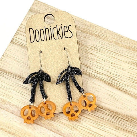 Spooky Cherry Dangle Halloween Earrings