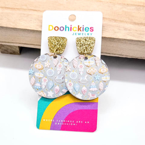 Christmas Mix Piggybacks - Christmas Acrylic Earrings