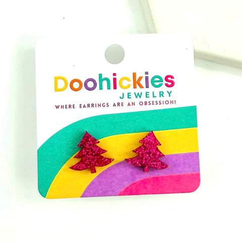 Glitter Christmas Tree Stud Collection