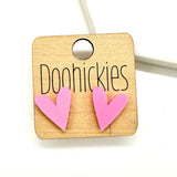 The Candy Pink Heart Stud Earring Collection - 2 Size Options