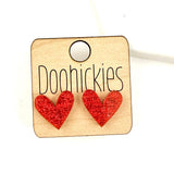 The Love Sparkles Swoopy Heart Studs Collection - Valentines Earrings