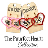 The Puurfect Heart Dangle Hearts Collection - Valentines Earrings