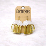 Frosty Mug Acrylic Earrings- St. Patrick's Day