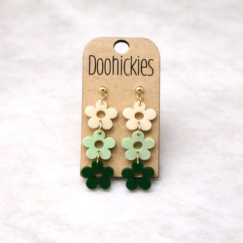 St. Patrick's Day Blossom Drop Collections - Acrylic Earrings