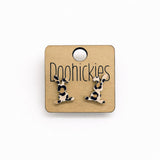 Leopard Floppy Ear Bunny Stud Collection - Easter Earrings