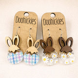 Decorated Hatching Hares - Easter Earrings