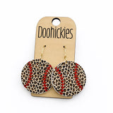 Leopard Baseball Dangle Earring Collection - Spirit Sports Earrings