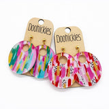 The Bright Strokes Mila Collection - Acrylic Spring Dangle Earrings