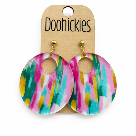 The Bright Strokes Mila Collection - Acrylic Spring Dangle Earrings