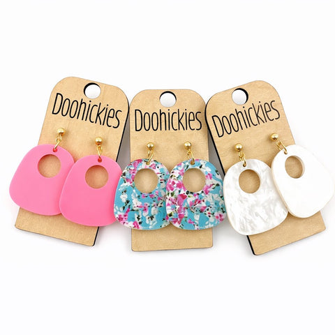 The Cherry Blossom Gracie Collection - Spring Acrylic Dangle Earrings