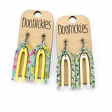 Floral Double Rainbow Collection - Spring Acrylic Dangle Earrings