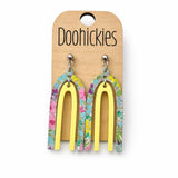 Floral Double Rainbow Collection - Spring Acrylic Dangle Earrings